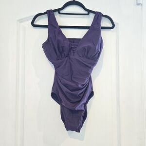 Lands' End Deep Purple Swimwear